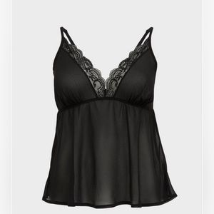 Torrid Chiffon And Lace Trim Sleep Cami
